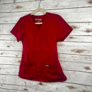 Fire red greys anatomy by barco scrubs